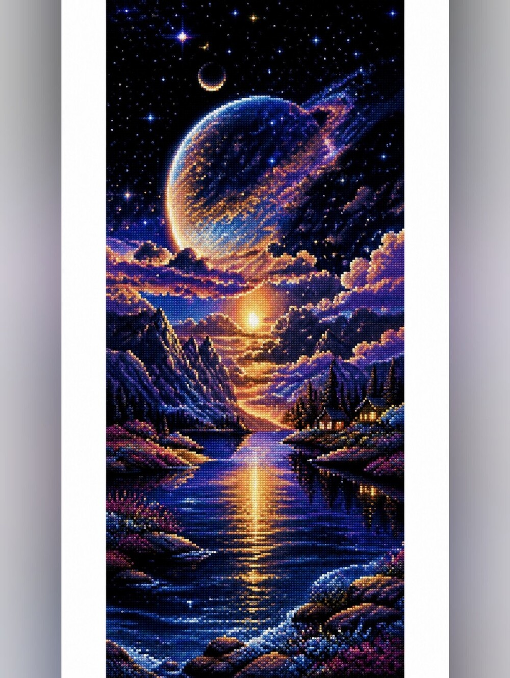 Senvior Diamond Painting Kit Fantasy Moon Water Scene 40x70cm Complete